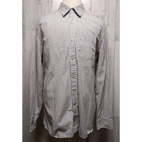 Converse One Star Long Sleeve Button Up Blue/Yellow Checked Men’s 2XL EUC - Picture 2 of 7